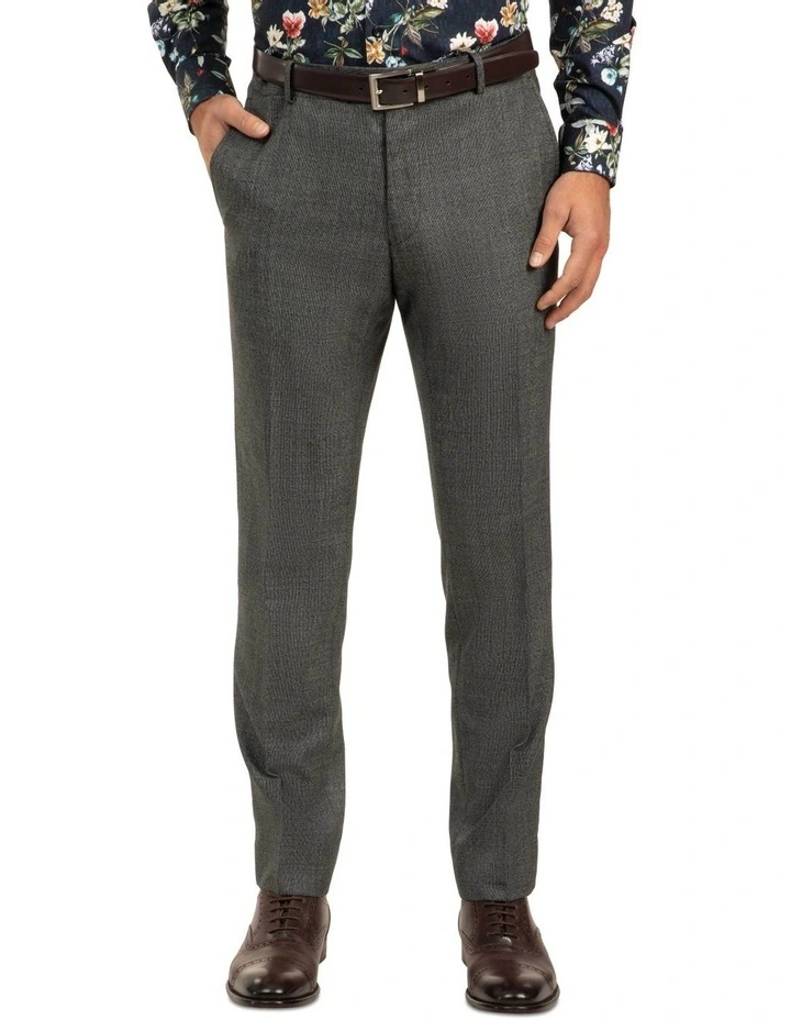Dark Grey Slim Fit Caper Trouser FGJ611