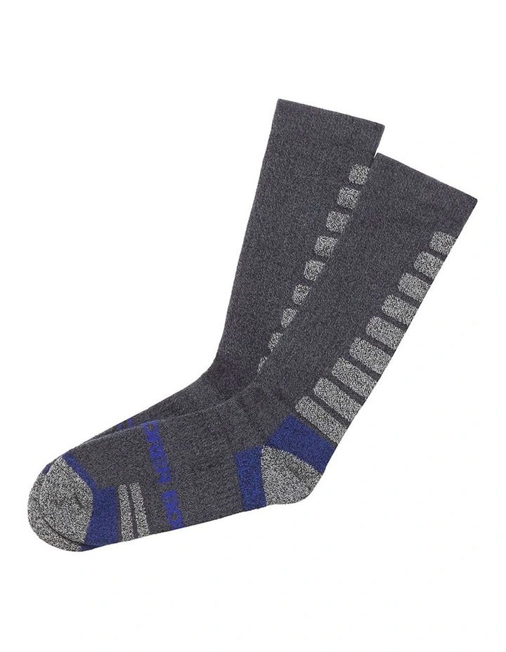 Explorer Tech Crew Socks 2 Pack in Black