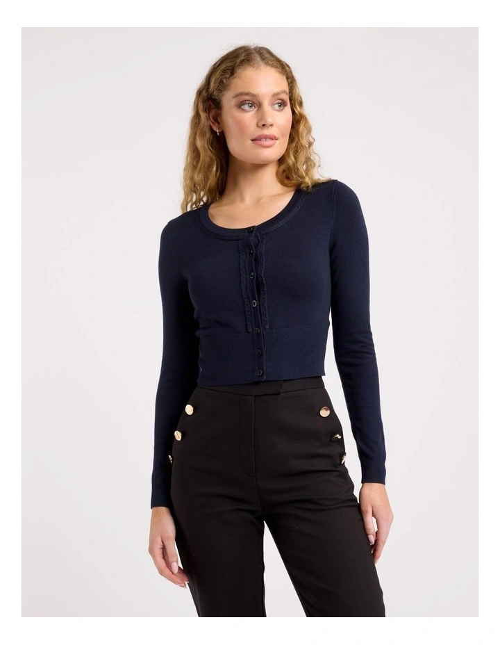 Chessie Long Sleeve Cardi in Navy