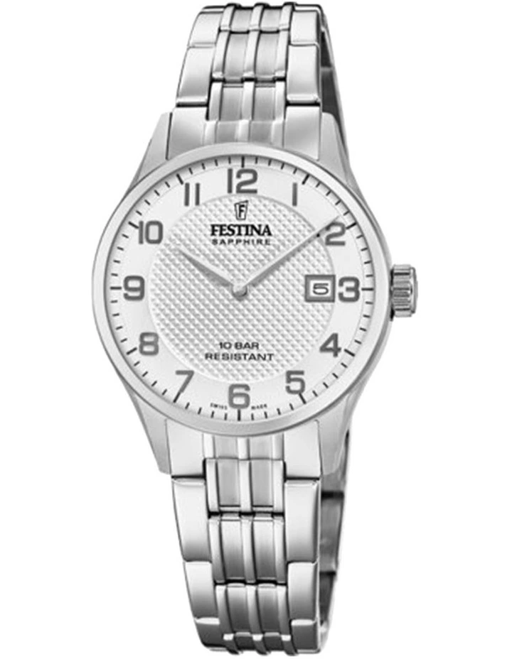 Swiss Stainless Steel Watch in Silver