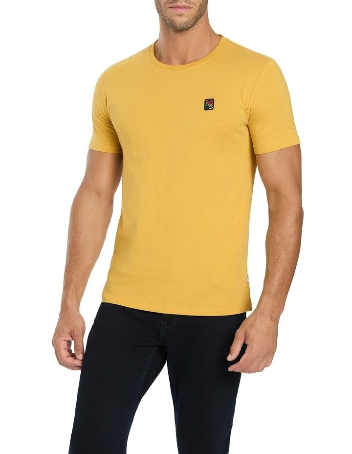 Badge Tee in Mustard