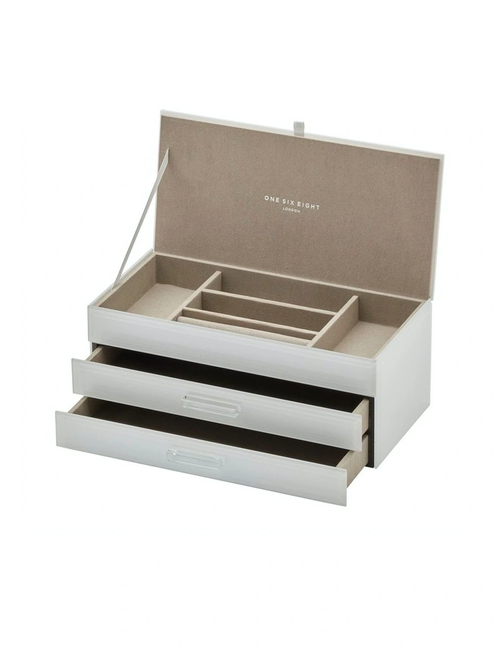 Gabriella White Large Jewellery Box
