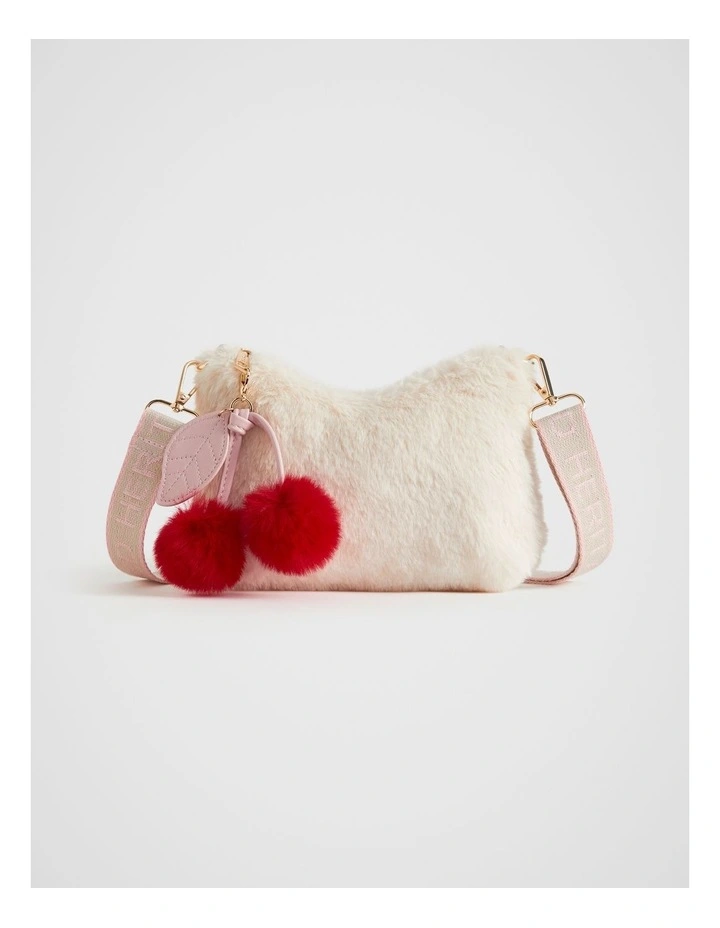 Faux Fur Cherry Bag in Multi