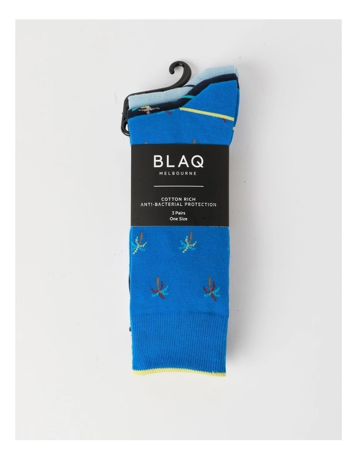 3 Pack Summer Time Socks in Assorted