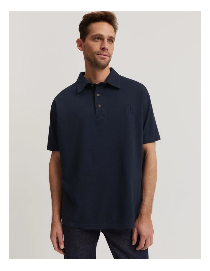 Australian Made Pique Polo in Navy