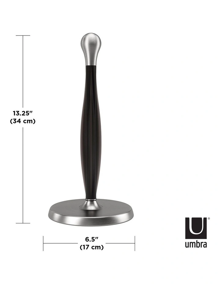 Tug Paper Towel Holder 17 x 17 x 34cm in Silver Grey