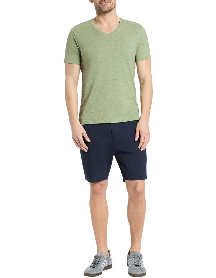 Arnie V-Neck T-shirt in Fern Marle