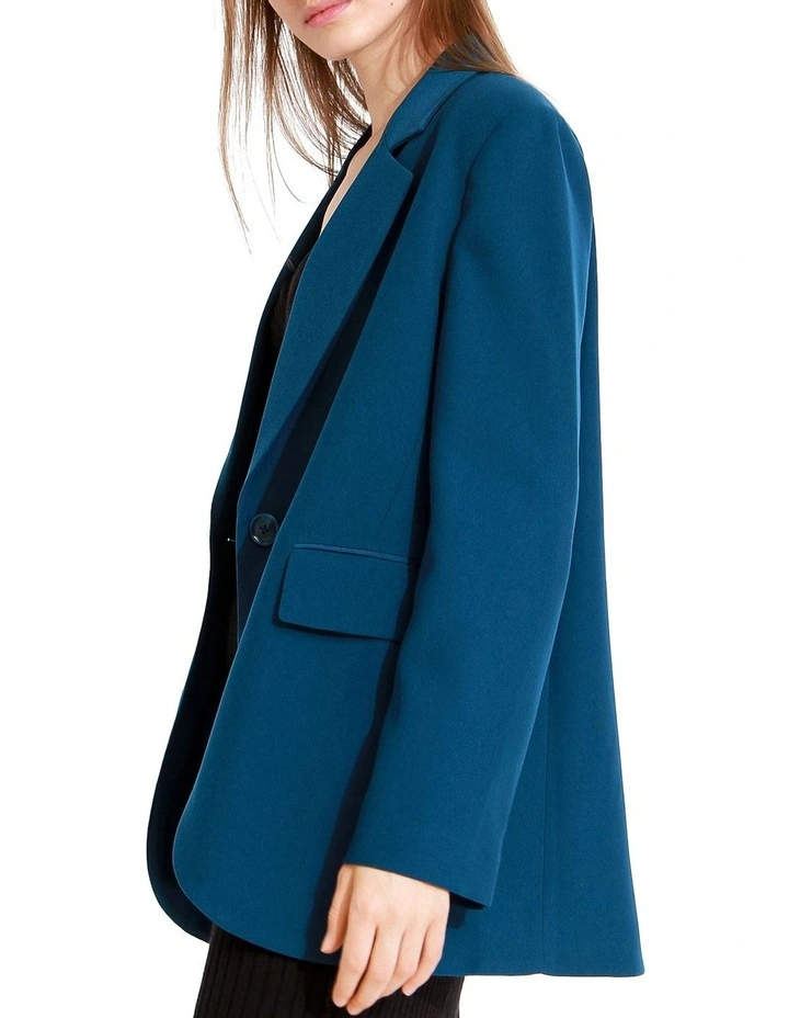 Unchained Heart Blazer in Teal