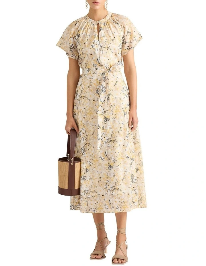 Siara Cotton Dress in Ivory