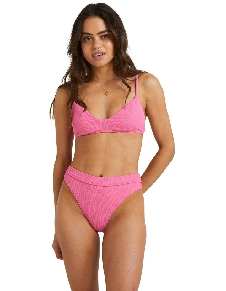Sunrays V Bralette Bikini Top in Paris Pink