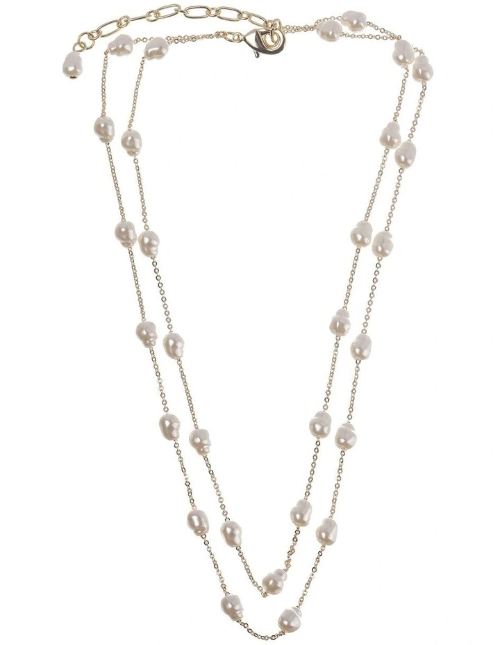 Pearl Gold Chain Necklace