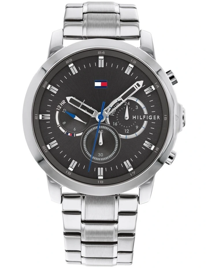 Multi-Function Dark Grey Stainless Steel Watch 1791794