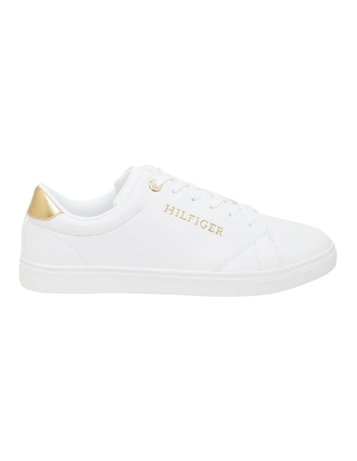 Cupsole Sneaker in White/Gold