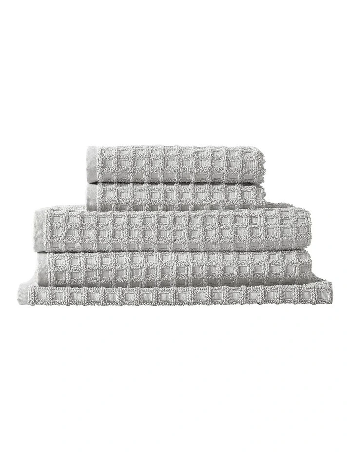 Waffle Bath Towel Set in Dove