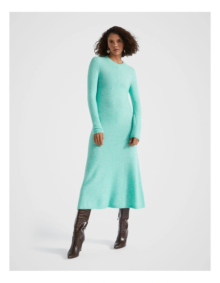 Seam Front Knit Dress in Opal Marle