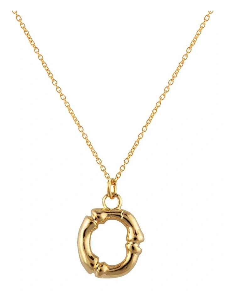 Letter O Initial Gold Necklace