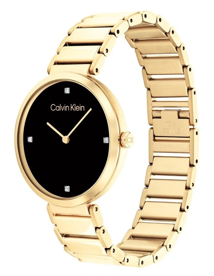 Minimalistic T Bar 36mm Ionic Gold Plated Watch 25200136