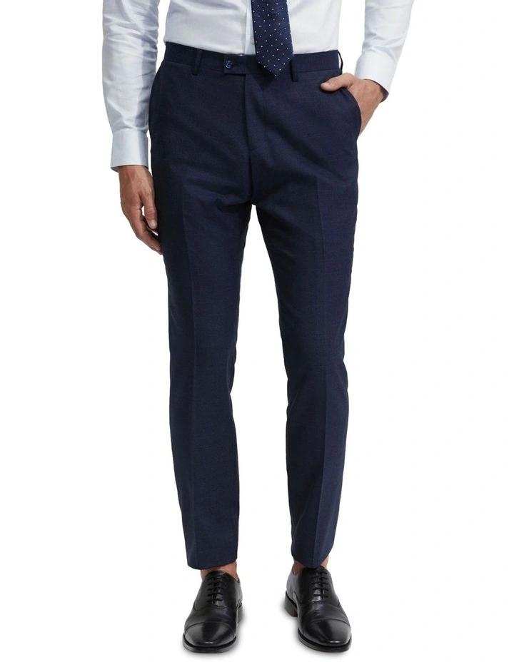 Hopkins Wool Suit Trousers in Navy