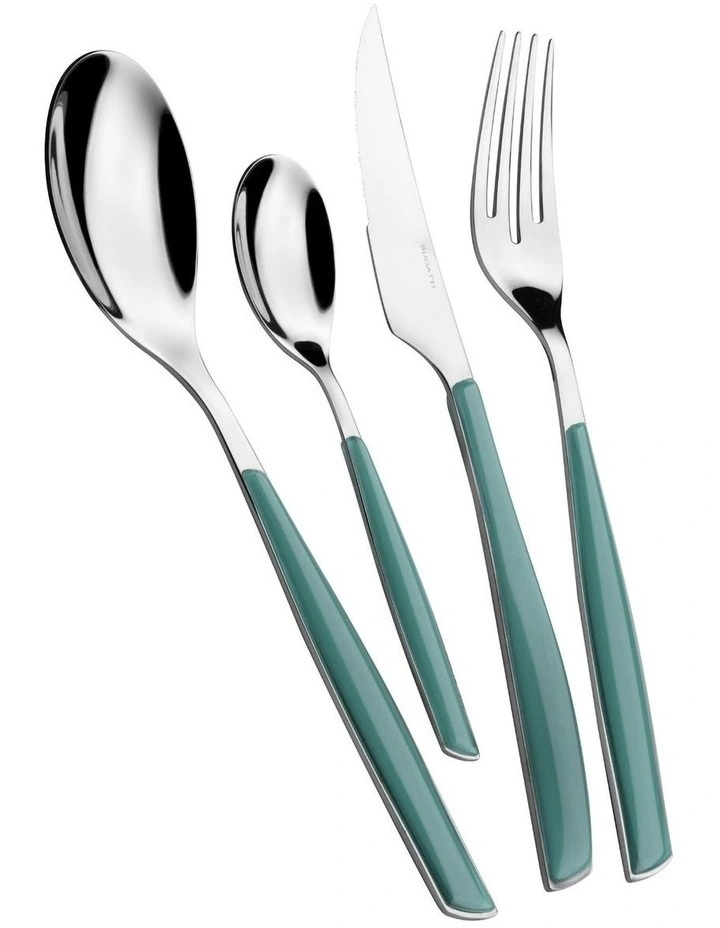 Glamour 24 Piece Cutlery Set in Celadon Green