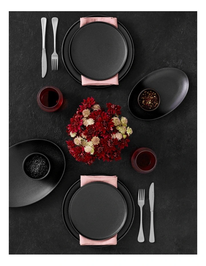 Caviar 26.5cm High Rim Plate in Black