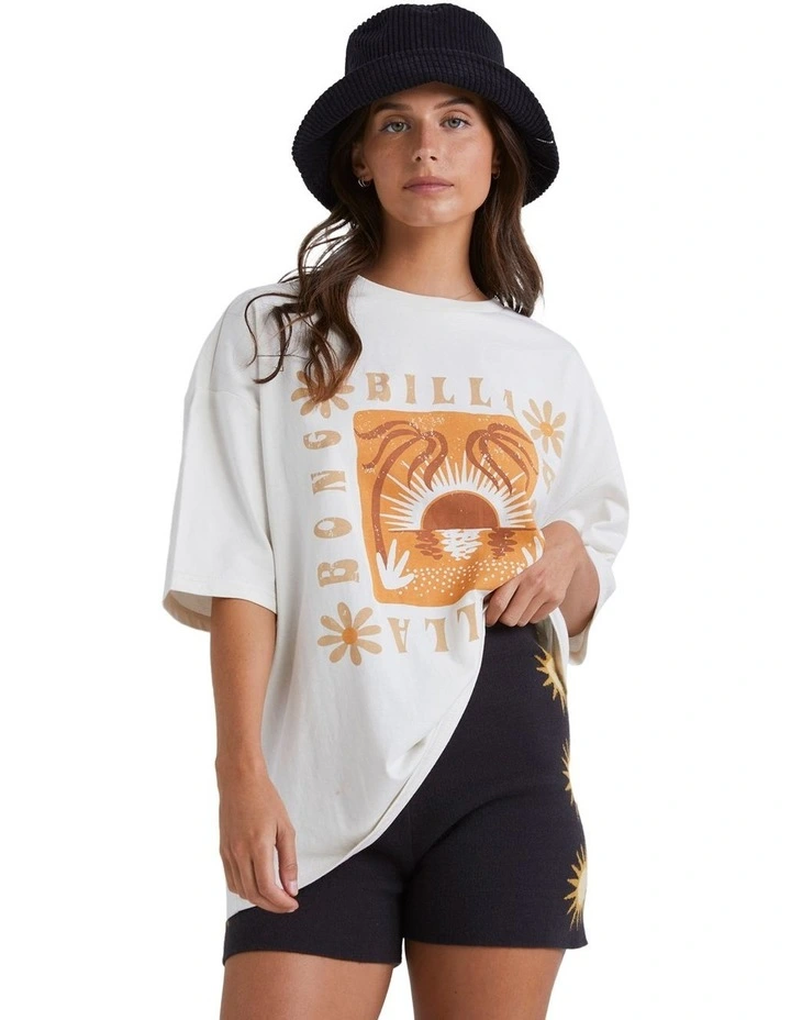 Sunset Beach T-shirt in Salt Crystal