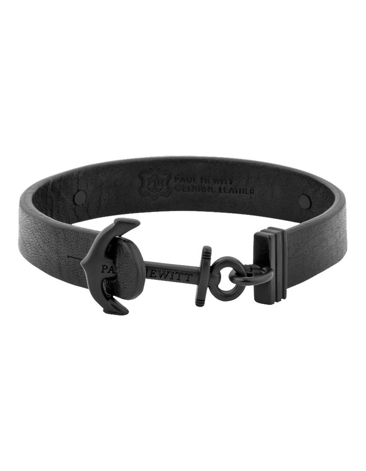 PH MSC B B L Signum Leather Bracelet Black / Black