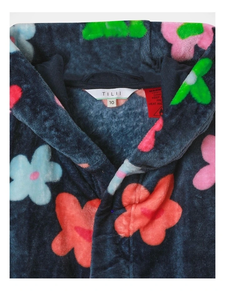 Flowers Gown in Indigo
