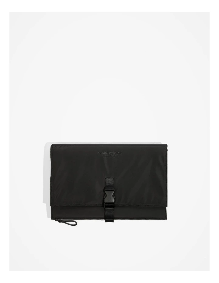 Recycled Polyester Nappy Pouch in Black