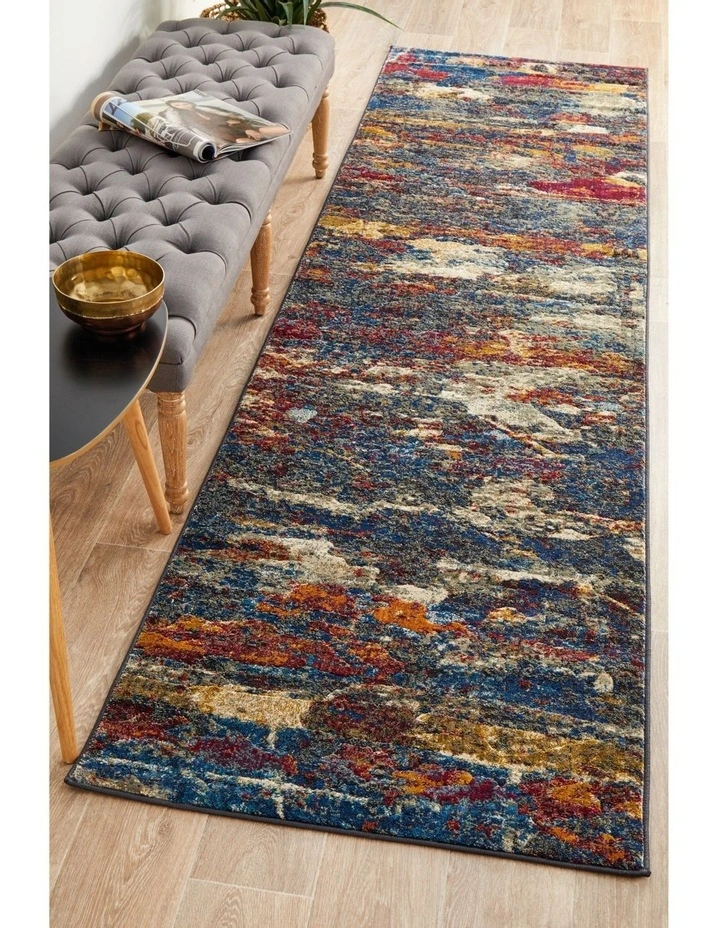 Dreamscape Splash Modern Rug in Midnight