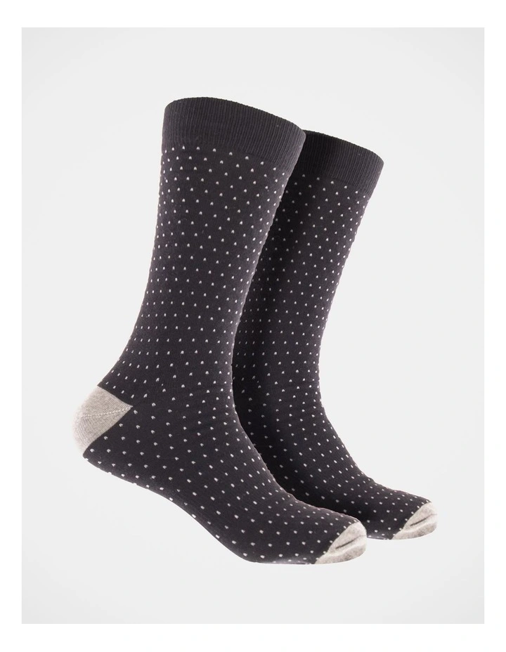 Men's Pinspot Cotton Socks 3 Pack - Assorted