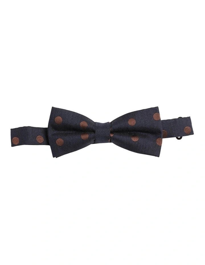 Polka Dot Bow Tie in Navy