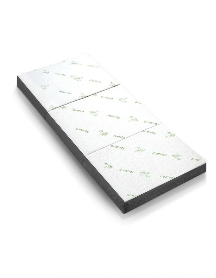 Bamboo Foam Single Foldable Mattress in Multi