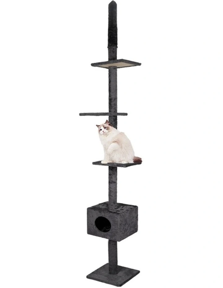 Cat Scratching Post Tree in Grey