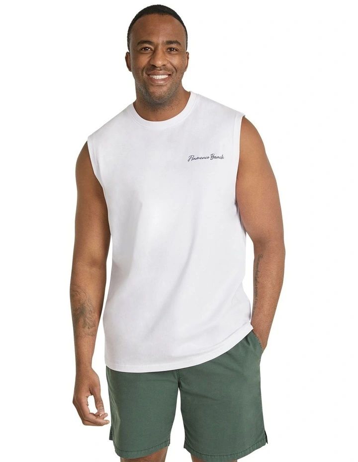 Holiday Muscle Tee in White
