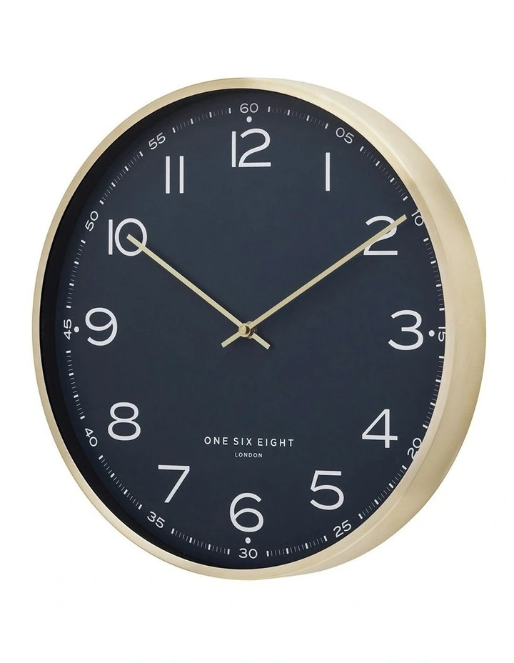 Austin Silent Wall Clock 40cm in Petrol Blue