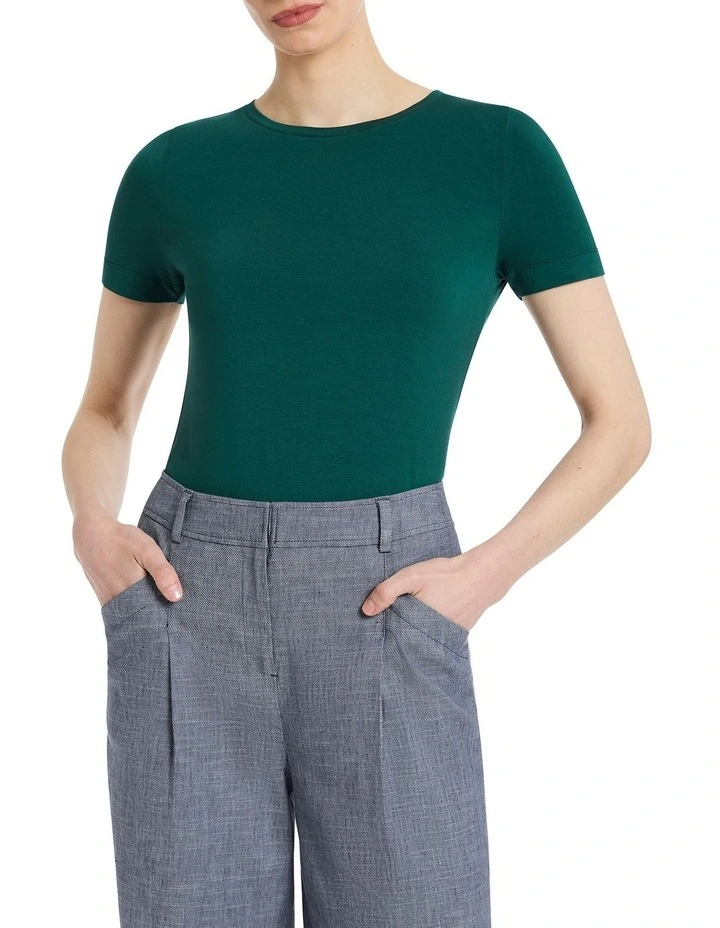 Betsy Bamboo Tee in Teal Green