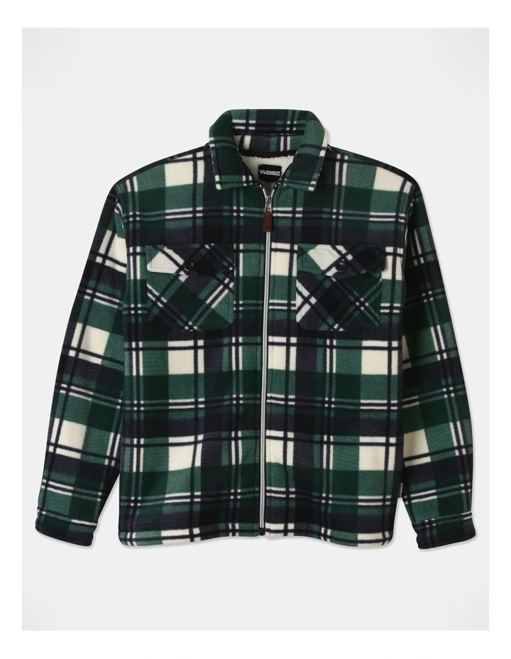 Polar Fleece Shacket in Green