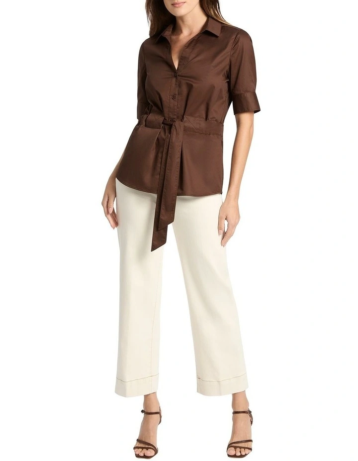 Selena Safari Shirt in Mocha
