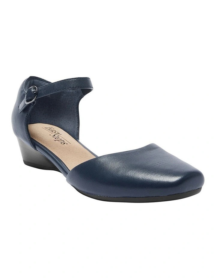 Sequel Heeled Shoes in Navy Leather