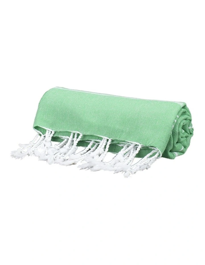 Thin Turkish Towel in Light Green