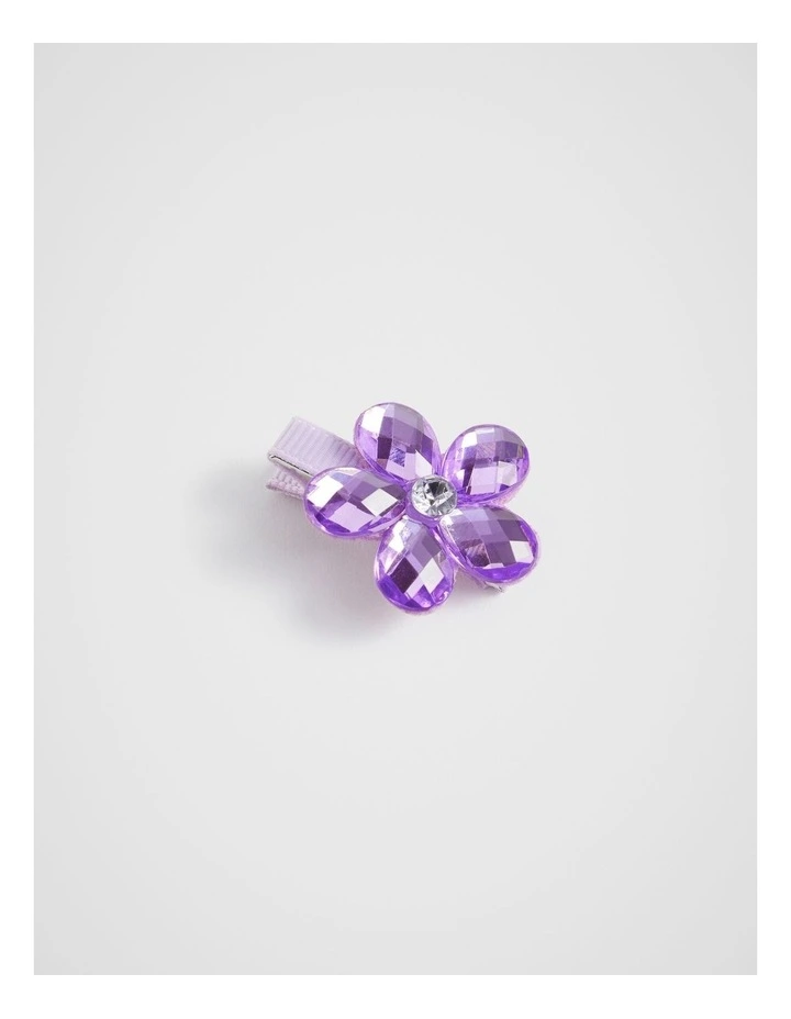 Jewel Flower Duck Clip in Orchid
