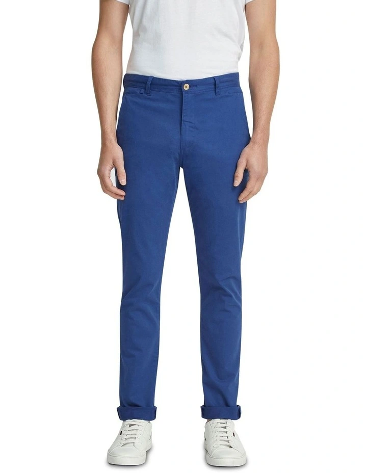 Danny Casual Organic Cotton Chinos in Brilliant Blue