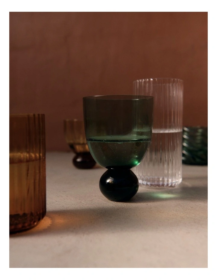 Ester Cocktail Glass Set Of 2 in Forest Green