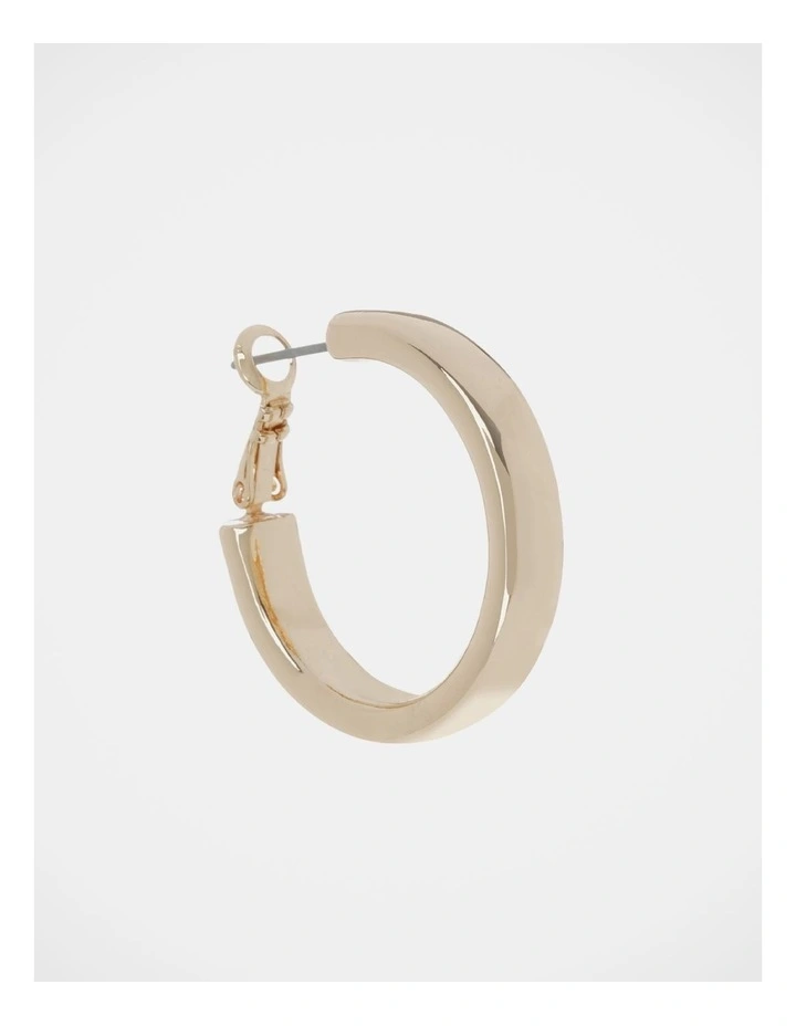 Rounded Gold Hoop Earrings
