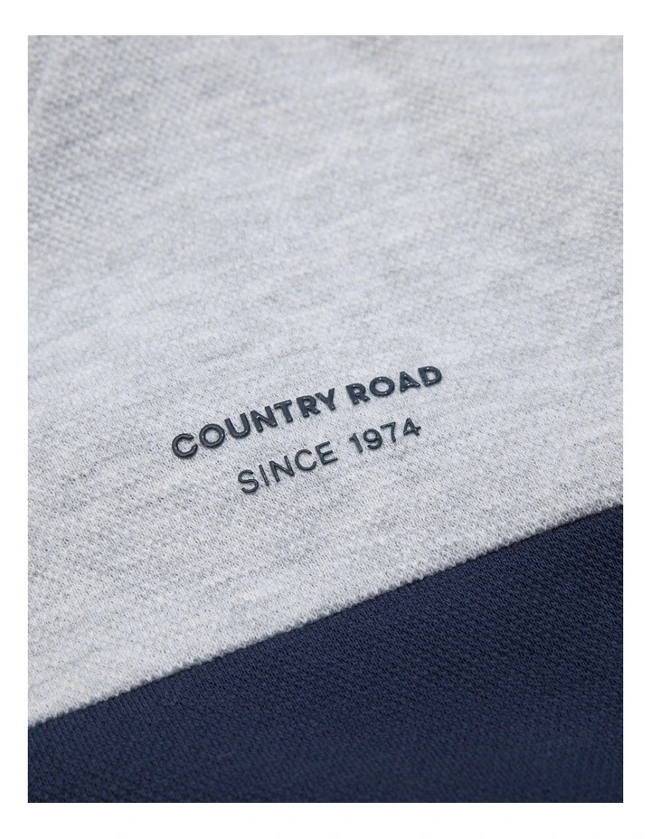Logo Hooded T-shirt in Navy