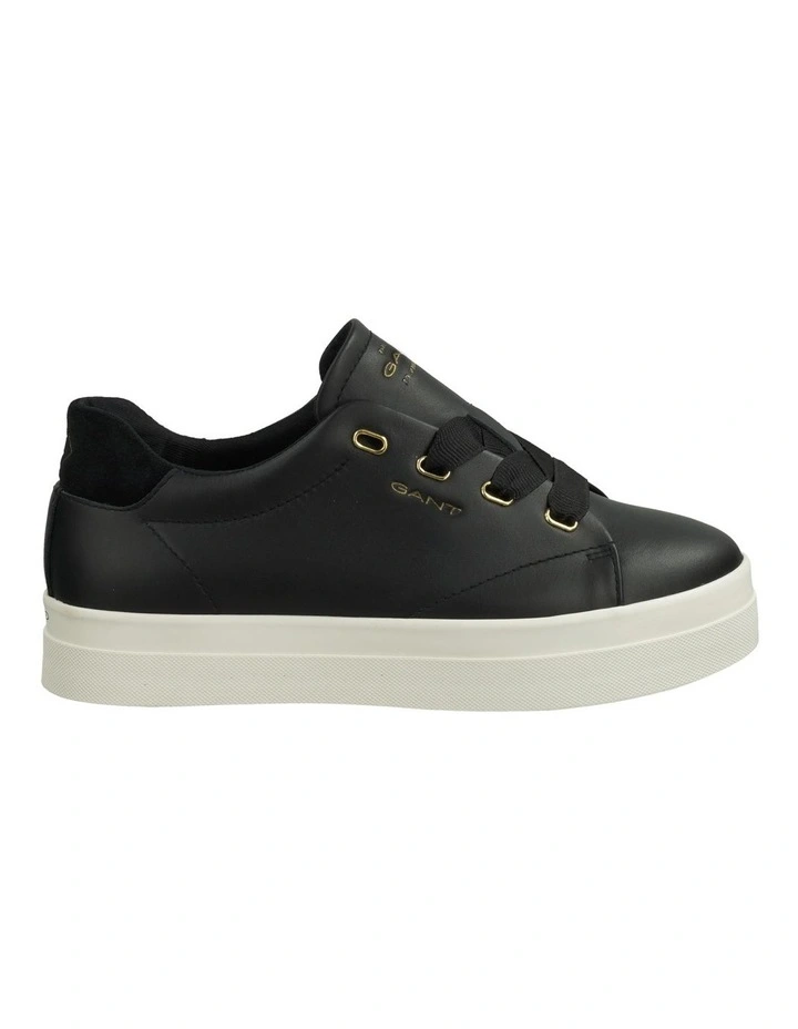 Avona Leather Sneaker in Black