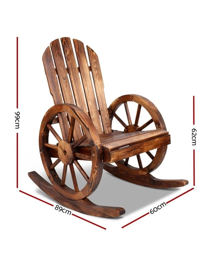 Wagon Wheels Rocking Chair