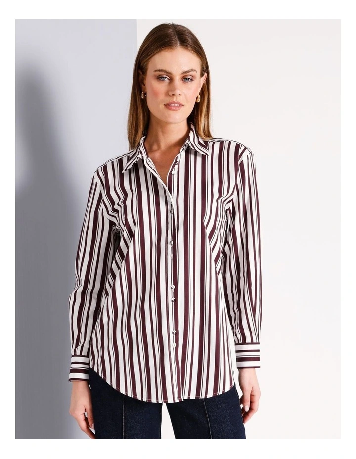 Organic Cotton Shirt in Aubergine