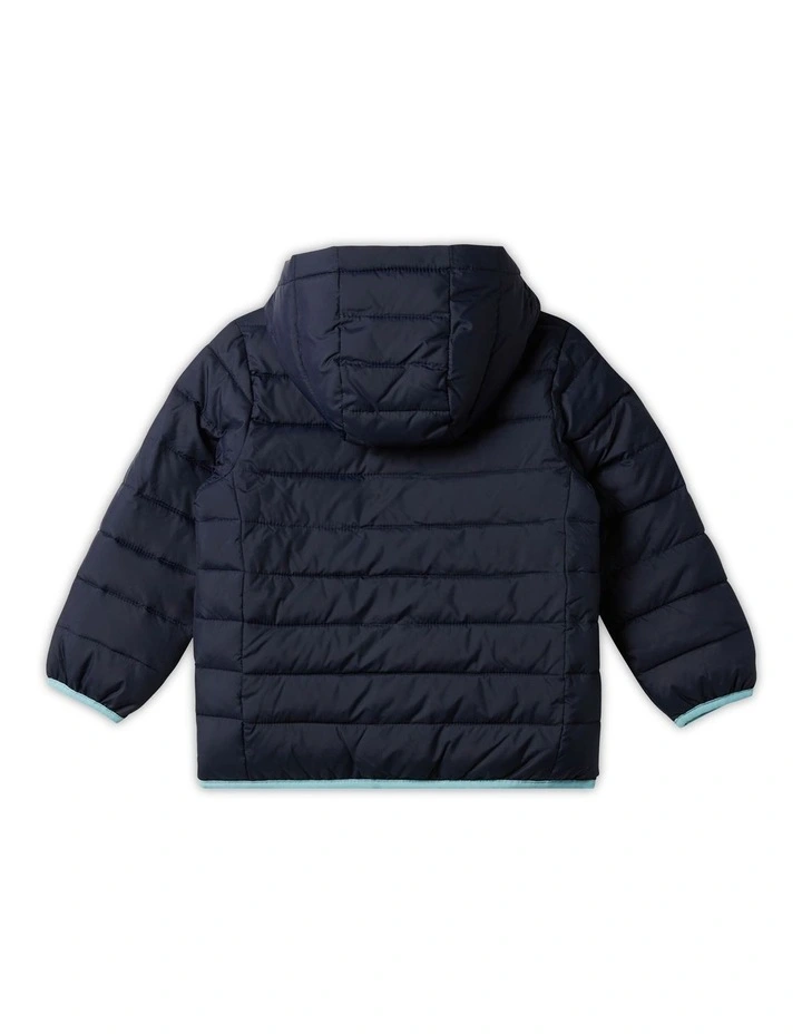 Scaly Puffer Jacket in Dark Navy