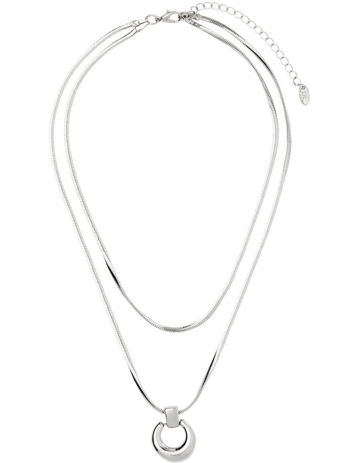 Siren Pendant Chain Necklace in Silver